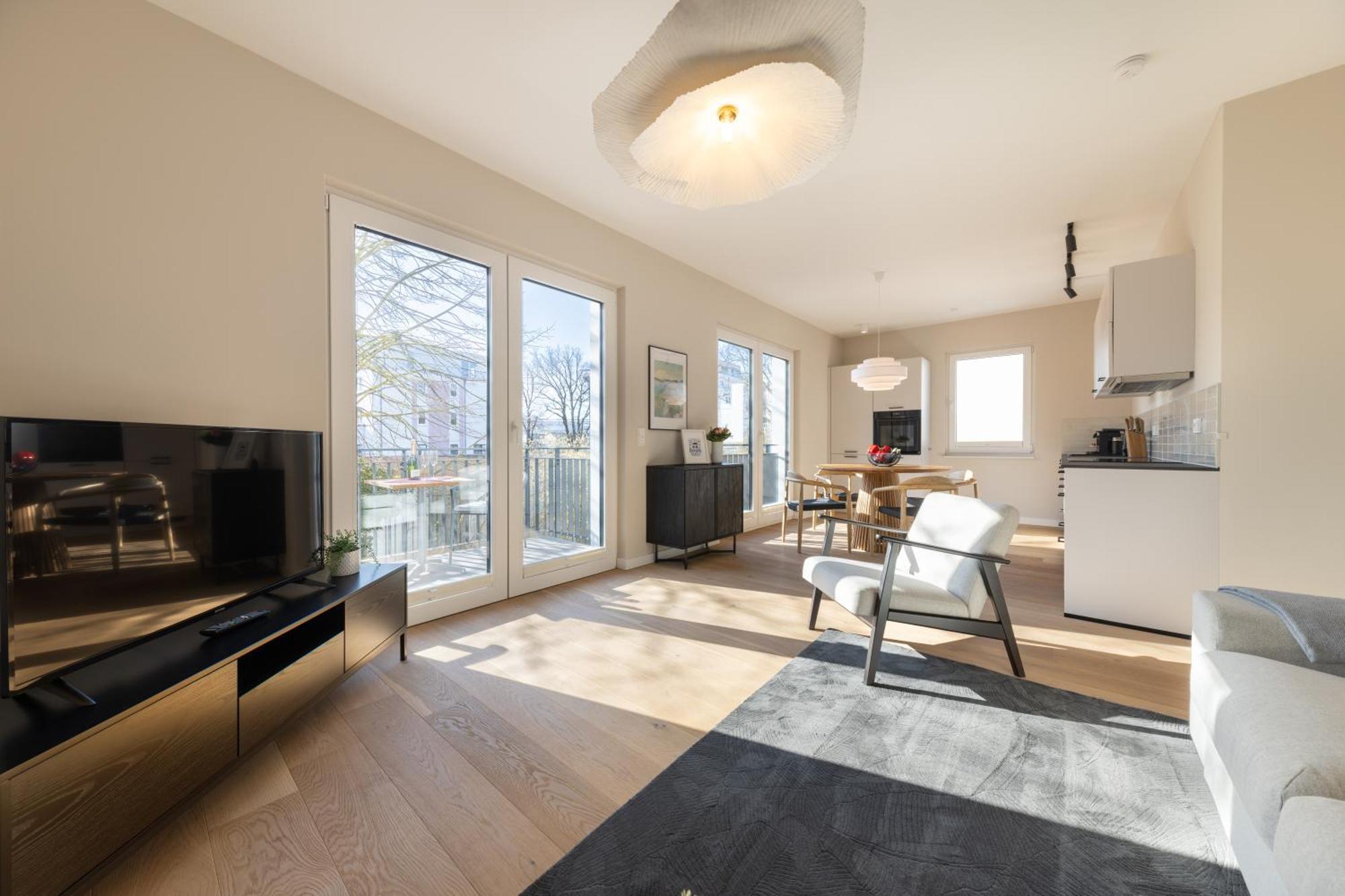Ferienwohnung Strom Acht - Modern Frisch Inkl Stellplatz, Balkon - 200M Zum Alten Strom 罗斯托克 外观 照片